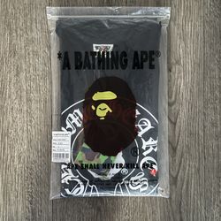 A Bathing Ape Chrome Hearts Baby Milo Black Graphic Men's T-Shirt