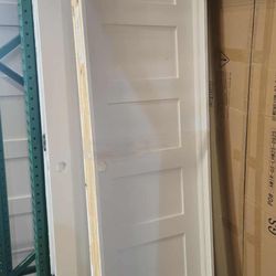 PRE HUNG PRIMED SOLID CORE DOORS AVAILABLE IN LEFT AND RIGHT HAND AVAILABLE IN sizes 24”/28”/30”/32”/36”x80” All SIZES PRICE $159