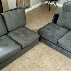 Sofá Couches Gray (incomplete Set) New!! Ceres Ca 