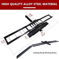 Heavy Duty Hitch-Mount Dirt Bike / Motorcycle Carrier With Ramp