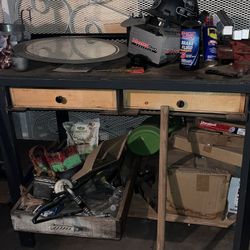 Work Shop Table Tools Heavy Duty Wooden And Metal