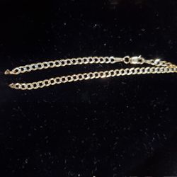 14k Gold Bracelet Cuban cut