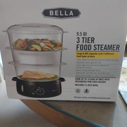 Bella 9.5qt 3- Tier Food Steamer