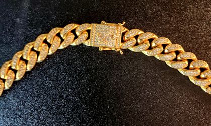 28" 14k Gold Plated Cuban|Miami Link Chain 