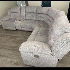 Pewter Large Size Microfiber Comfy Power Reclining Sectional/Couch🌟 Showroom Available 🌟No Credit Needed👍Fastest Delivery 🚚