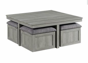 Coffee table with stools