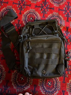 Black Tactical Crossbody Shoulder Bag