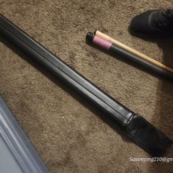 Pool Stick And Leather  Case
