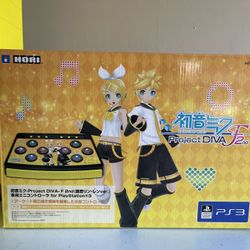 PS3 Hatsune Miku Project DIVA F 2nd HORI Arcade Controller Kagamine LIN REN