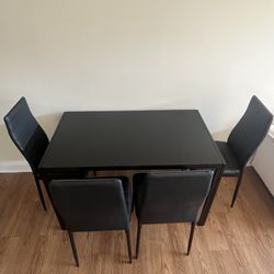 5 Piece Glass Dining Set