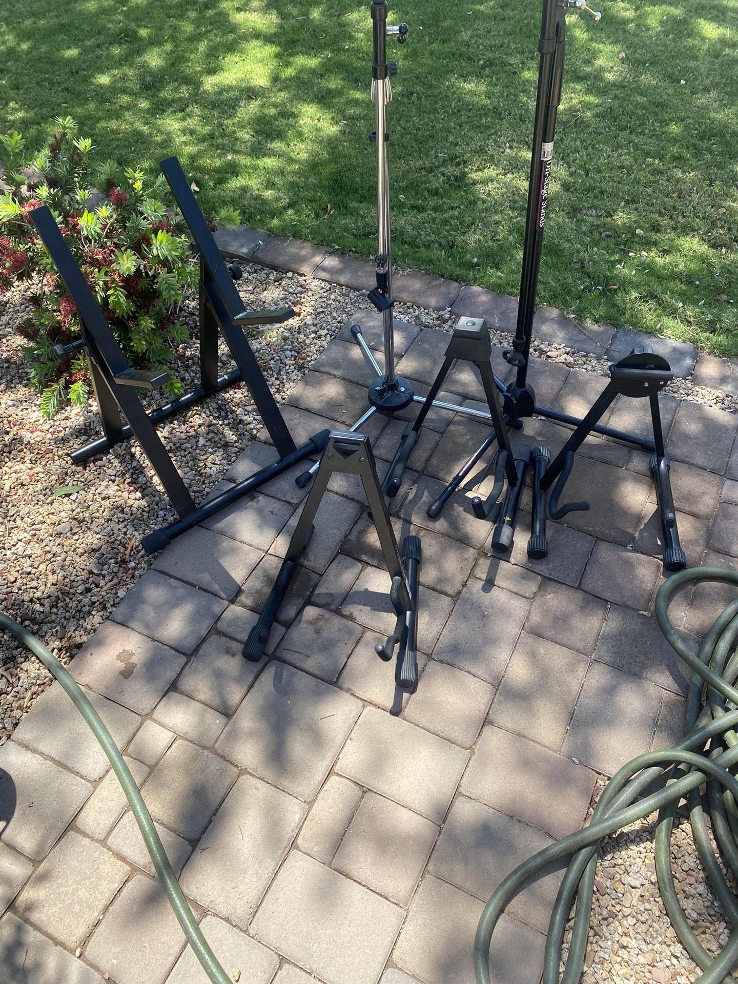 Microphone, Amp and Guitar Stands For Sale