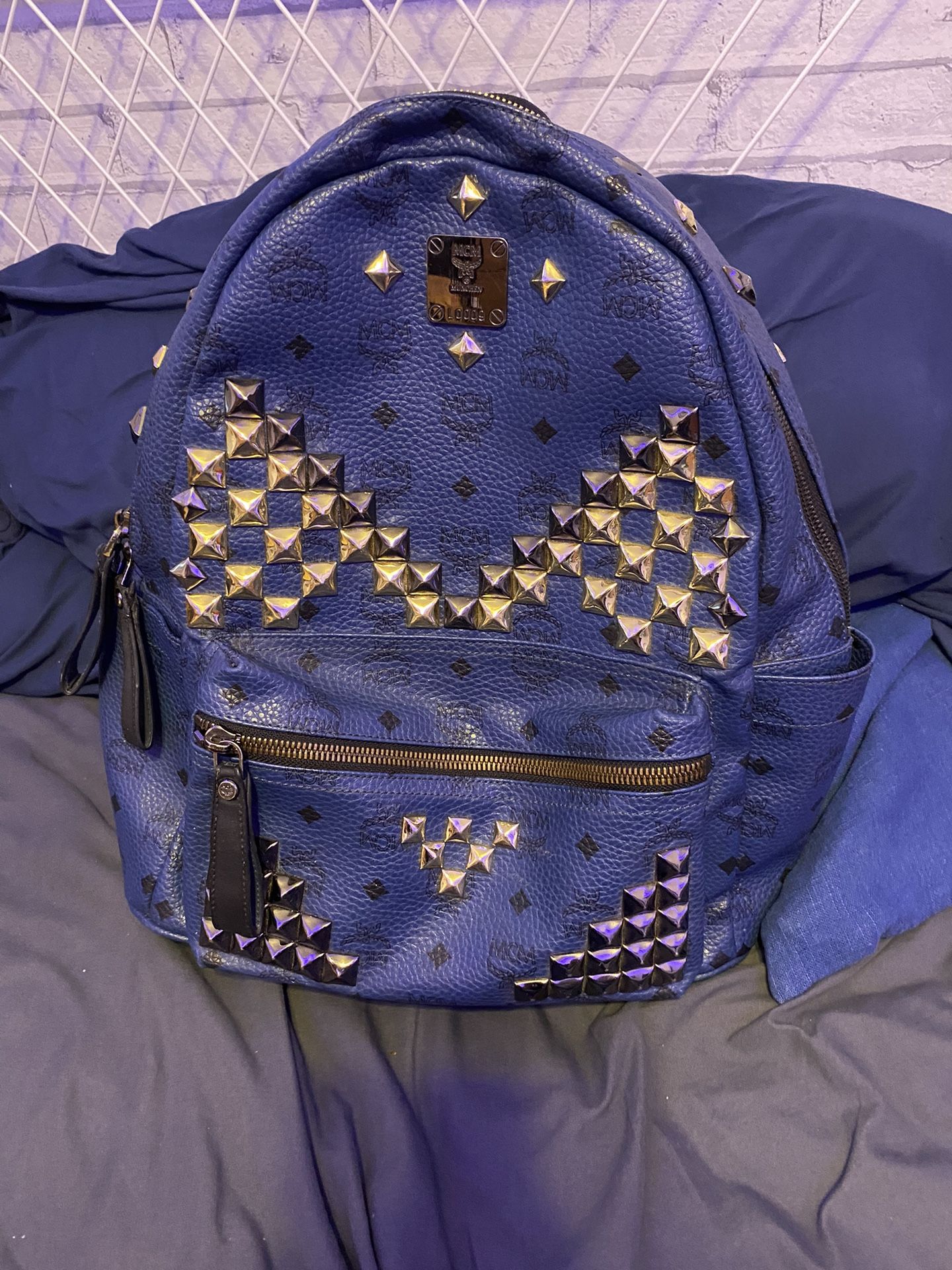 Mcm Backpack Large Blue