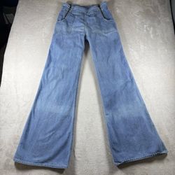 Vintage 1970’s Laura Women’s 26x32 Blue Denim Jeans Bell Bottoms Flare Fade#3163