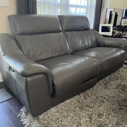 Leather Electric Recliner Sofa 