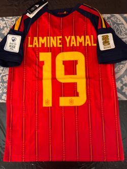 Spain 2026 World Cup ‘Lamine Yamal 19’ sizes Small, Medium, Large, 2XL Home Jersey