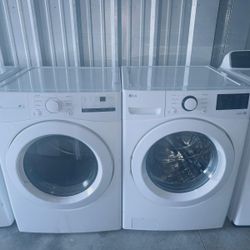 Washer And Dryer Electric Brand LG Color White
