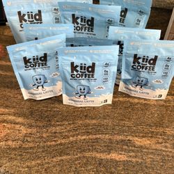 Lot of 10 Kiid Coffee. 4 bags  of 6.87oz and 6 bags of 2.75oz. Original Latte. New. Exp 5/23/2027. Prebiotic/Vitamins/Minerals