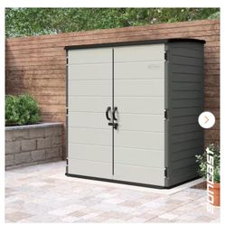 5 ft. 10.5 in. x 3 ft. 8.25 in. x 6 ft. 5.5 in. Extra-Large Plastic Vertical Shed