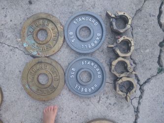 Standard Barbell Weight Plates with Collars
