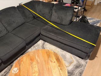 L sectional couch Navy Blue