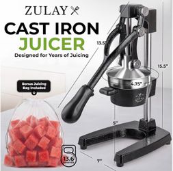 Zulay Kitchen Professional Cast Iron Citrus Juicer – Like New