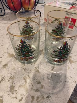 Spode Christmas tree hi-ball glasses-PENDING