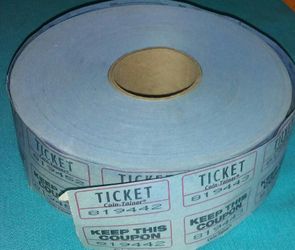 Raffle Tickets - Two rolls left