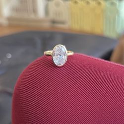 3ct 10k Gold Oval Engagement Ring 