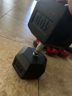 100 pounds dumbbells