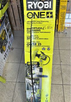 Ryobi 18v cordless telescope scrubber with soap dispensing Tool Only