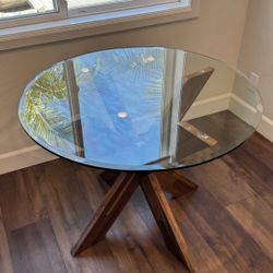 38” Glass Dining Table 