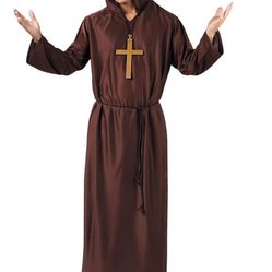 Fun World Men's Monk Plsz Cstm Adult Costume (X-Large)