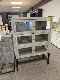 Artesia Home Door Cabinet - Sandblasted Gray | Cupboard