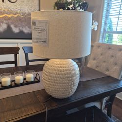 Ashley Table Lamp with Linen Drum Shade