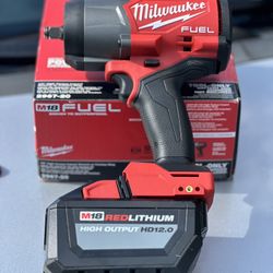 Milwaukee 1/2 Impact The Newest Model” With A 12.0 Battery… And Charger.. $500