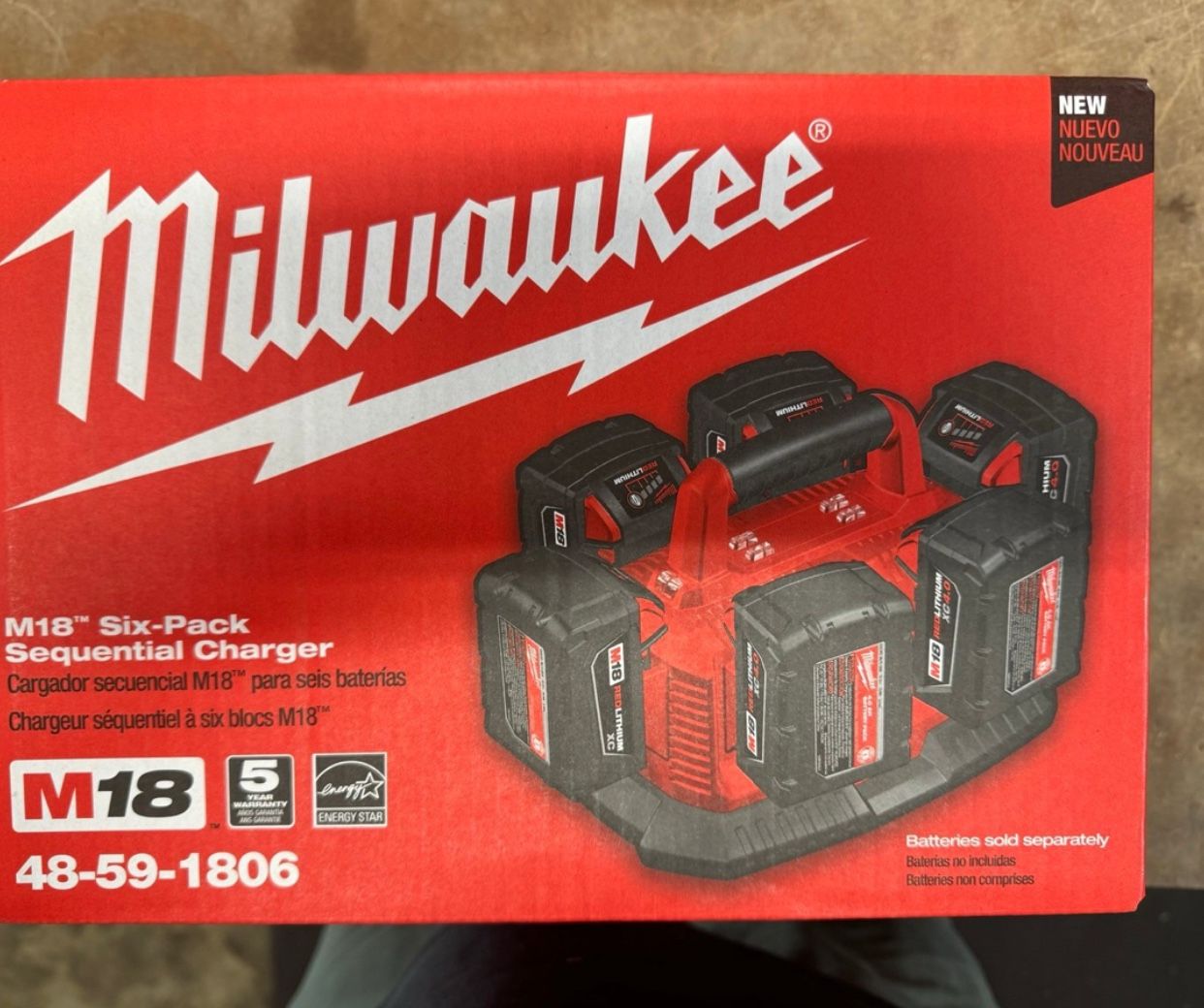 Milwaukee New 6 Port Charger m18 No Batteries