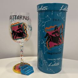Lolita Zodiac Sagittarius Wine Glass 