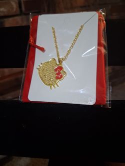 Hello Kitty Gold-Tone Pendant Necklace