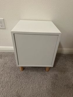 IKEA EKET White Storage Cube with Wood Legs