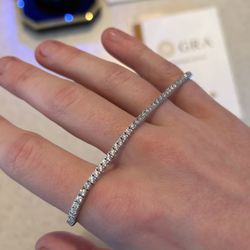GRA Certified Moissanite Tennis Bracelet