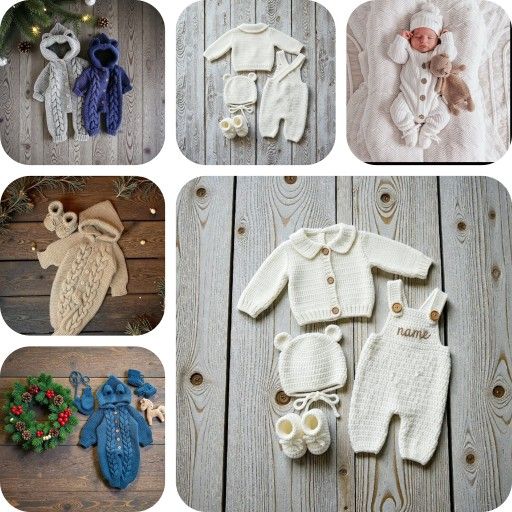 knitted jumpsuit. Baby Shower Gift. 