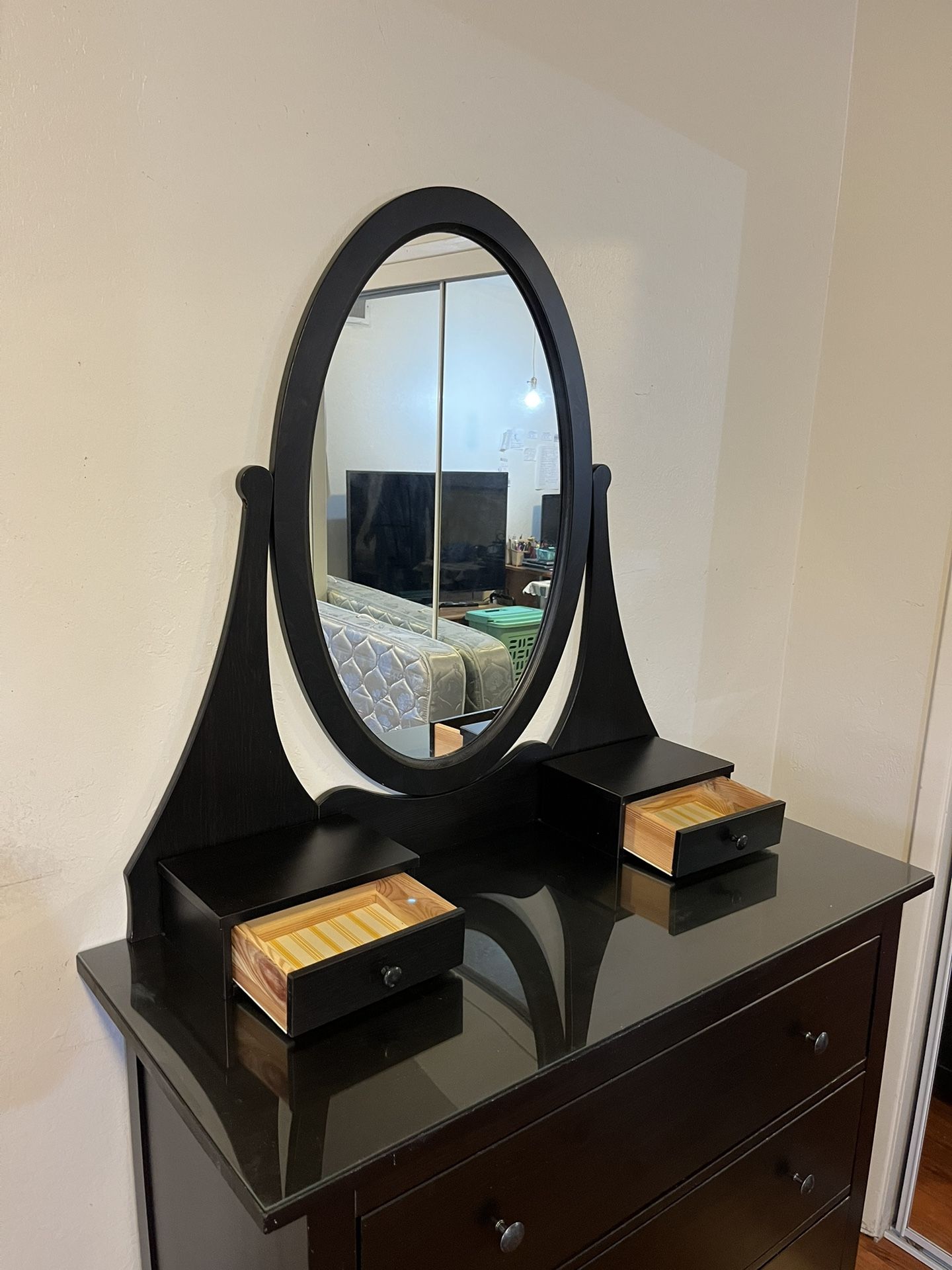 dresser with mirror ikea Ikea Malm 6 Drawer Dresser With Mirror
