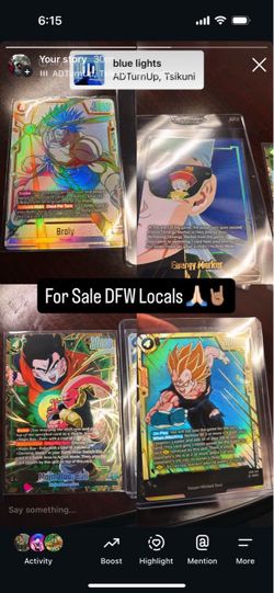 Dragon Ball Super Card Game Holo Cards Lot