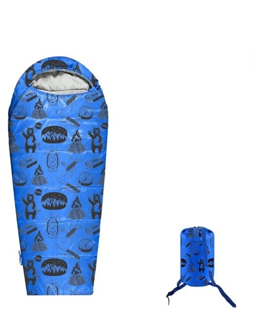 ANJ Outdoors 32F-59F Youth and Kids Sleeping Bag | Indoor/Outdoor Boys and Girls Sleeping Bag | Mummy Style, Lightweight Sleeping Bag for Kids