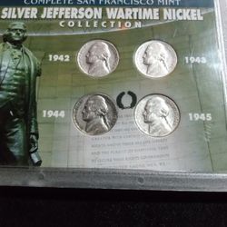 Silver Jefferson Wartime Nickel Collection 