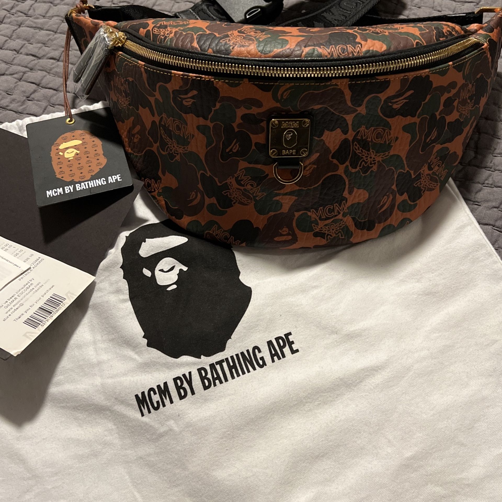 MCM/Bathing Ape Fanny Pack