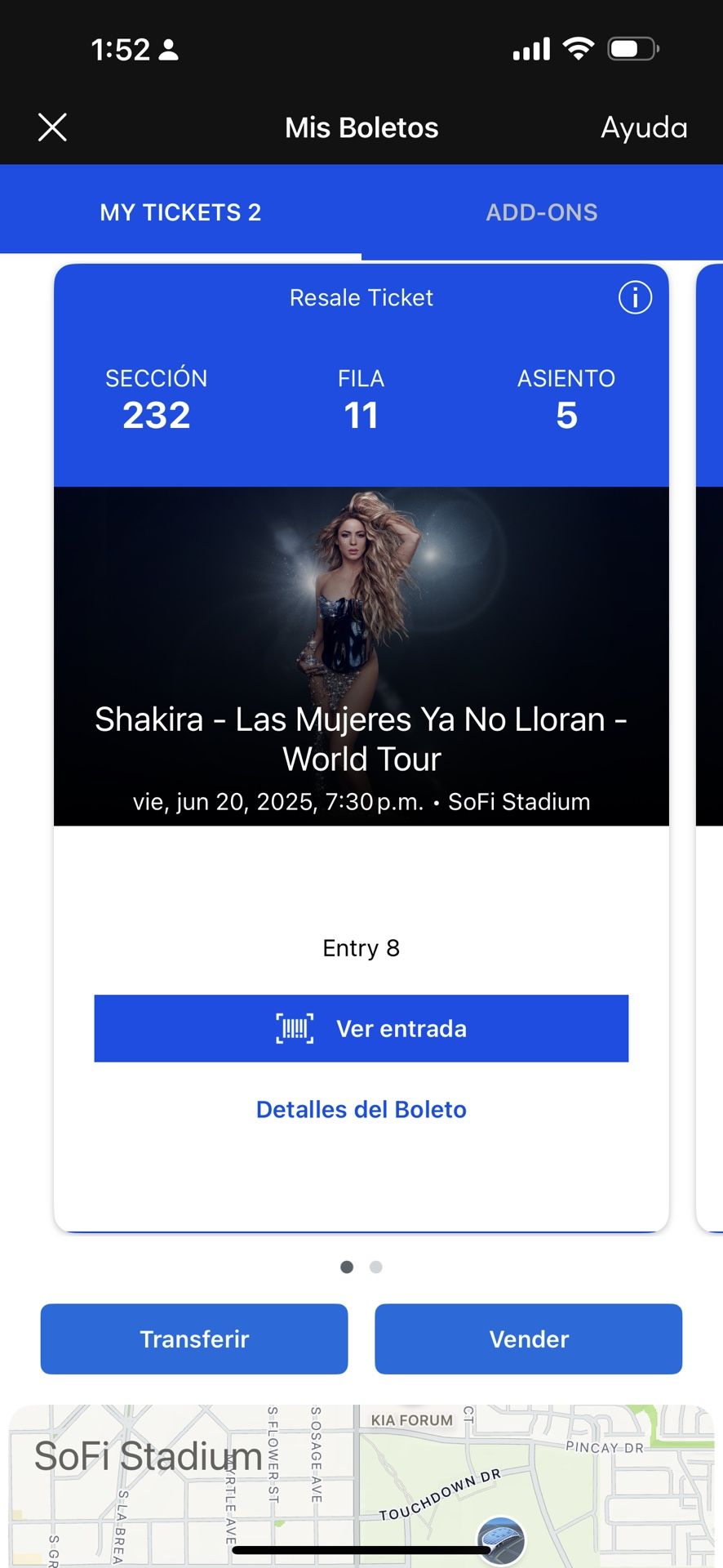 Boletos Shakira