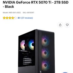 Brand New Acer Nitro 60 Gaming Desktop — i7-14700F / 32 GB DDR5 / RTX 5070 Ti / 2 TB SSD