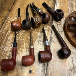 Antique Pipes And Holder