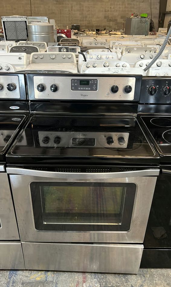 Whirlpool Stainless Steel Electric Range Glass Top
